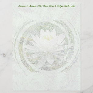De Lettre Papier en-tête Lily d'eau blanche