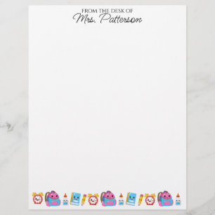 De Lettre Personnalisé Nom Enseignant Cadeau en-tête Cute Ka