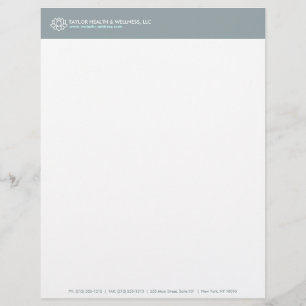 DE LETTRE PERSONNALISÉE LOGO LOTUS BLOSSOM POUR EN-TÊTE SANTÉ/BIEN-ÊTRE
