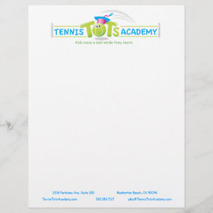 De Lettre Personnalisée Tennis Tots Academy modèle en-tête personnalisé