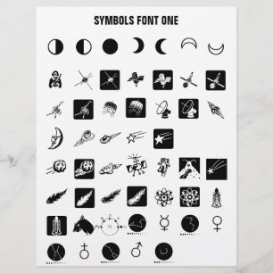 De Lettre SYMBOLES 1 - Zazzle Font, exemple en-tête