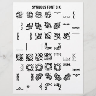 De Lettre SYMBOLES 6 - Zazzle Font, exemple en-tête
