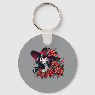 De Los Muertos La Catrina Day Of The Government Keychain