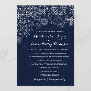 De magnifiques flocons de neige - Invitations de m