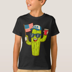 De mayo funny cool peace cactus us flag 4th of jul T-Shirt
