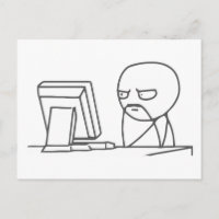 ‏ de mème de l'ordinateur - carte postale