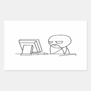 ‏ de mème de type informatique - Stickers Rectangl
