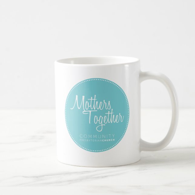 De mères tasse de café bleue de logo ensemble (Droite)