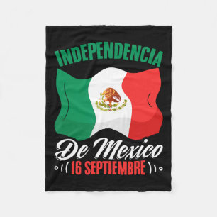 De Mexico 16 Septiembre Mexican Independence Fleece Blanket