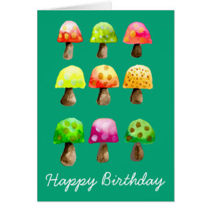 De mignons champignons colorés