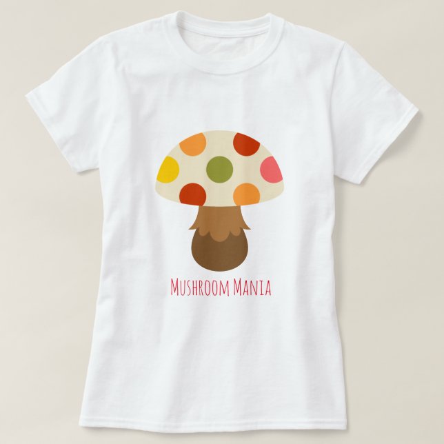 De mignons champignons colorés citent T-Shirt (Design devant)