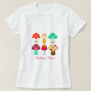 De mignons champignons colorés citent T-Shirt