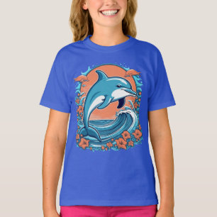 De mignons dauphins sautant dans l'océan T-Shirt
