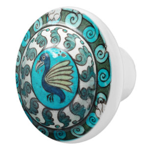  De Morgan Dragon Ceramic Knob