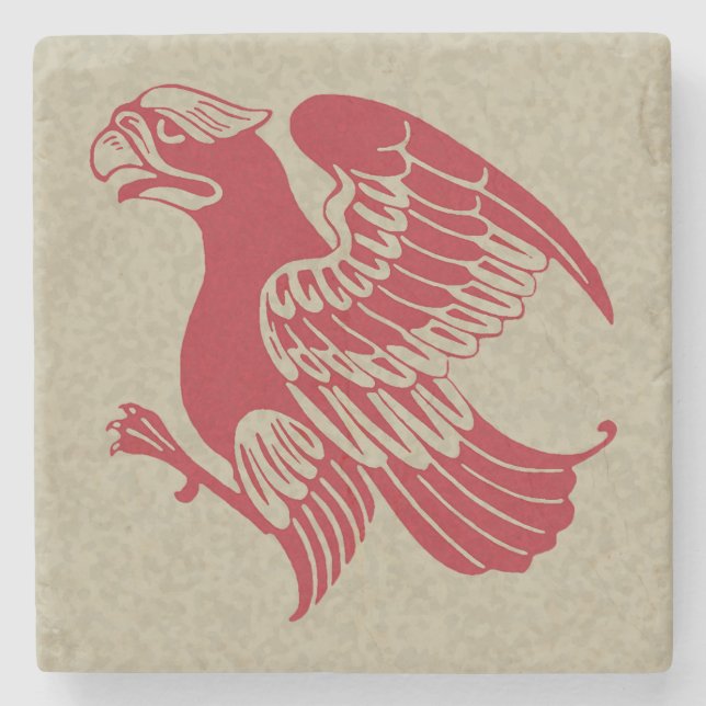 De Morgan's Eagle Marble Stone Coaster (Front)