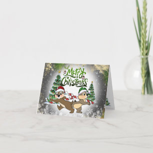 de Navidad con ardillas divertidas Card