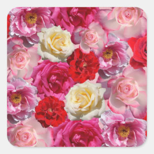 de nombreux autocollants rose