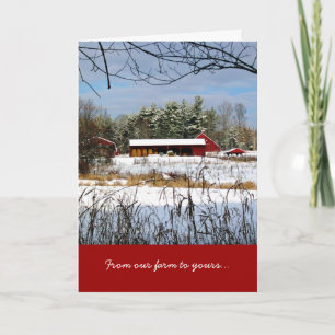 De notre ferme à votre, carte de voeux de Noël