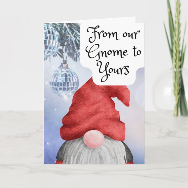 De notre Gnome à votre carte de Noël (Devant)