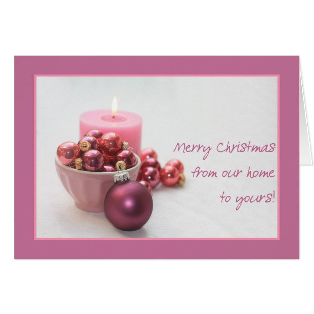 De notre maison à la vôtre.. Carte de Noël (Devant horizontal)