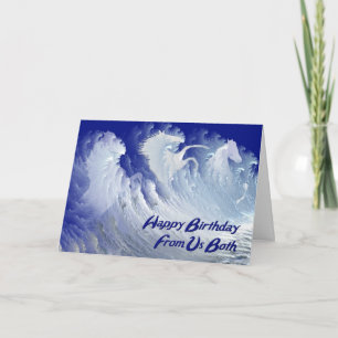 De nous deux, carte d'anniversaire avec des chevau