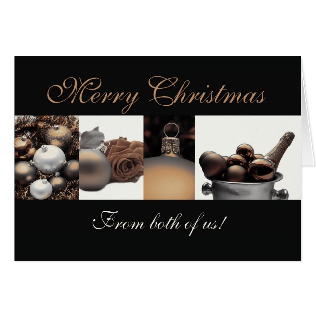 De nous deux Joyeux Noël sépia (Devant horizontal)