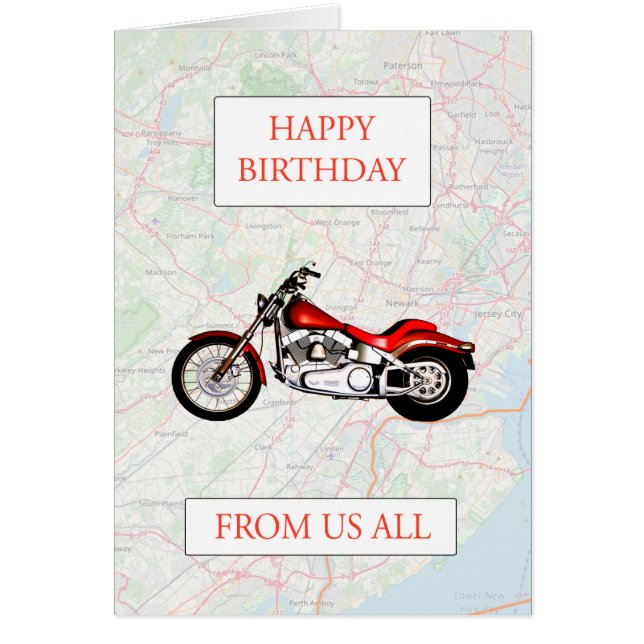 De nous Toutes la carte et la moto Anniversaire (Devant)