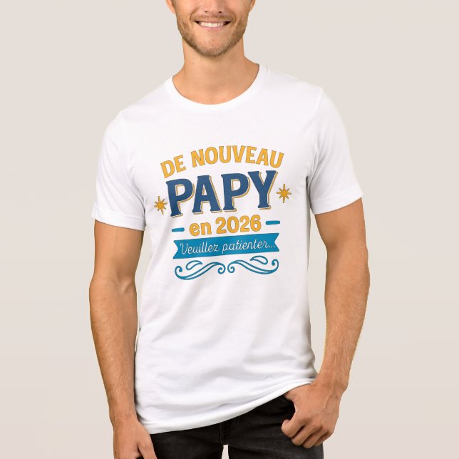 de nouveau papy en 2026 Tri-Blend shirt (Front)