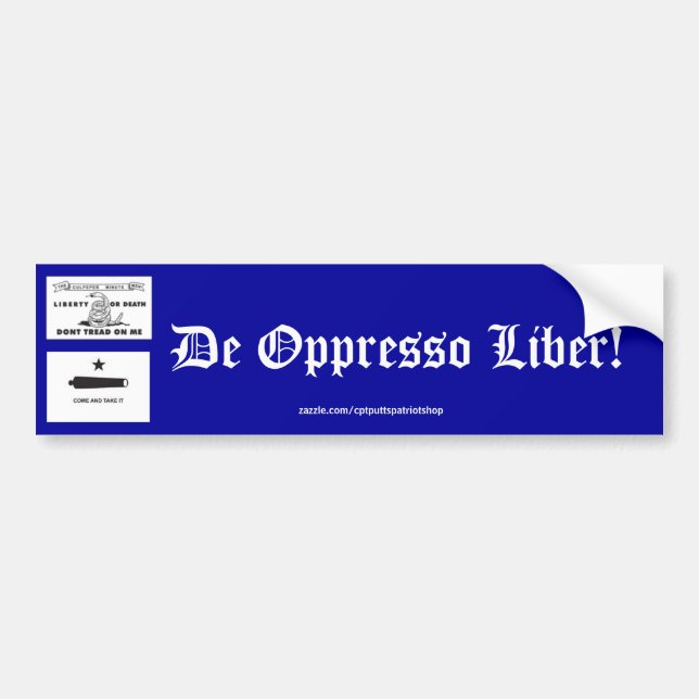 De Oppresso Liber Bumper Sticker (Front)