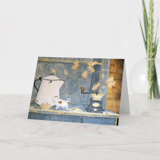 De pause-café toujours carte de voeux vierge de la