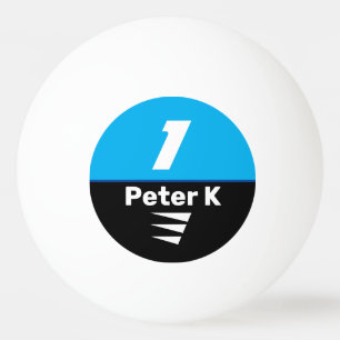 De Ping Pong Balle du joueur avec nom