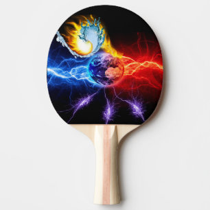 De Ping Pong raquette planète feu et eau