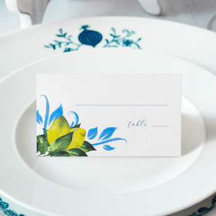 De Placement Aquarelle Citron Mariage Table Décor Carte Place