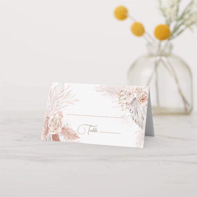 De Placement boho fleurs carte place (Devant)