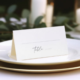 De Placement Calligraphie moderne élégante Pliée Carte Place