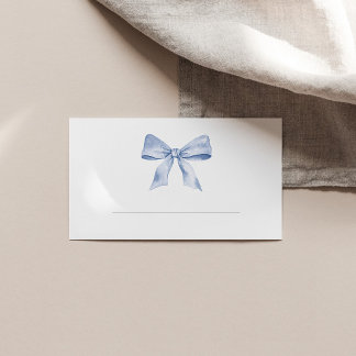 De Placement Carte baby shower avec arc bleu poussiéreux