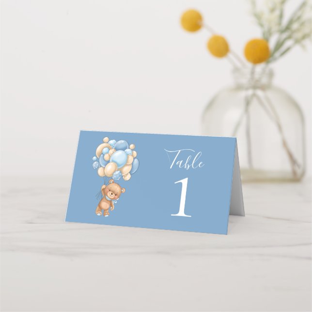 De Placement Carte Bleu Place Bleu Ours Teddy (Devant)