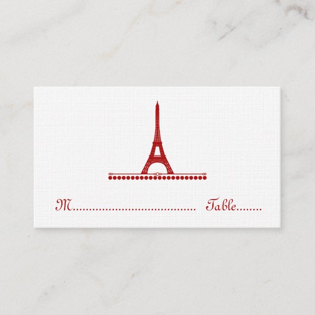 De Placement Carte Chic Parisienne, Rouge (Devant)