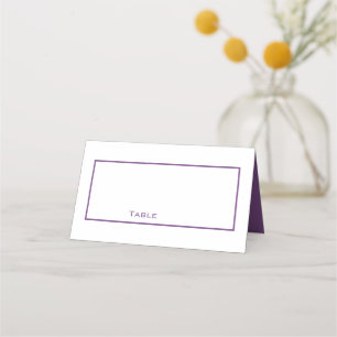 De Placement Carte Clean Purple et White Place