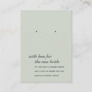 DE PLACEMENT CARTE D'AFFICHAGE GRAY GREEN NEW BRIDE