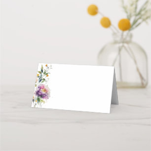 De Placement Carte d'aquarelle Floral Place/Carte d'escorte
