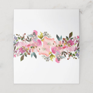 De Placement Carte d'aquarelle Spring Floral Place