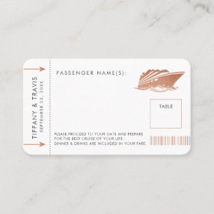 De Placement Carte d'embarquement pour croisière en cuivre