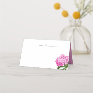 De Placement Carte d'emplacement blanche rose Hydrangea