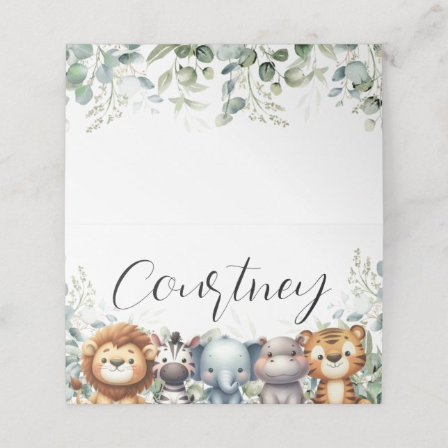 De Placement Carte d'emplacement du nom Safari (Extérieur déplié)