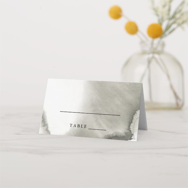 De Placement Carte d'escorte d'aquarelle Ombre | GRIS (Devant)