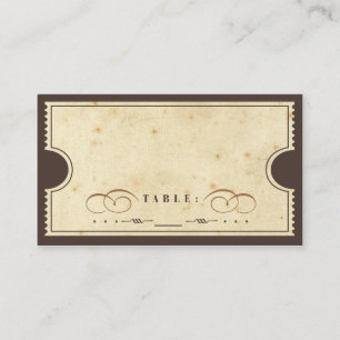 De Placement Carte d'évaluation vintage des billets