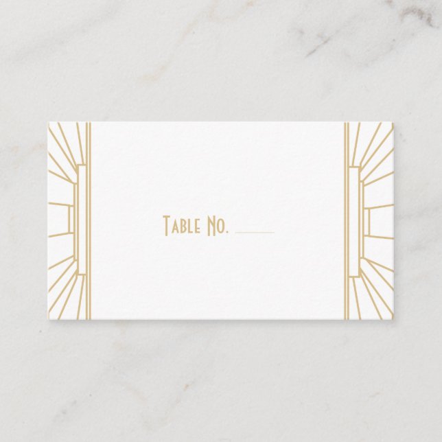 De Placement Carte Escort Invité Art Déco (Devant)