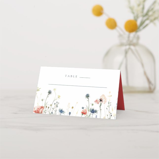 De Placement Carte Fleur sauvage Mariage dynamique (Devant)