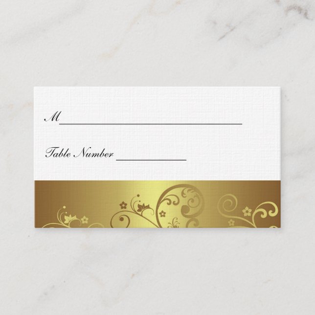 De Placement Carte Gold Swirl Place (Devant)